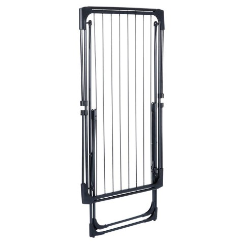 Suszarka na Pranie Metalowa Czarna Rozsuwana XXL Solidna VILDE 108-182 cm Suszarka na Pranie Metalowa Czarna Rozsuwana XXL Solidna VILDE 108-182 cm