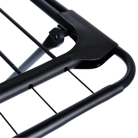 Suszarka na Pranie Metalowa Czarna Rozsuwana XXL Solidna VILDE 108-182 cm Suszarka na Pranie Metalowa Czarna Rozsuwana XXL Solidna VILDE 108-182 cm