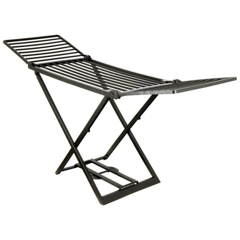 Suszarka na pranie czarna rozkładana XXL 208 cm Suszarka na pranie czarna rozkładana XXL 208 cm