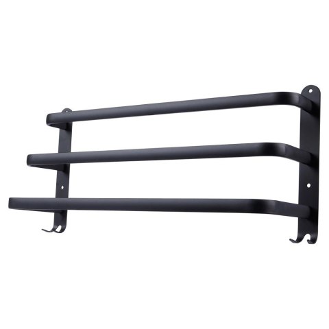 Wieszak na ręczniki aluminiowy czarny 50 cm Wieszak na ręczniki aluminiowy czarny 50 cm