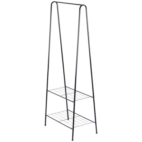 Wieszak stojący na ubrania metalowy czarny 153 cm Wieszak stojący na ubrania metalowy czarny 153 cm