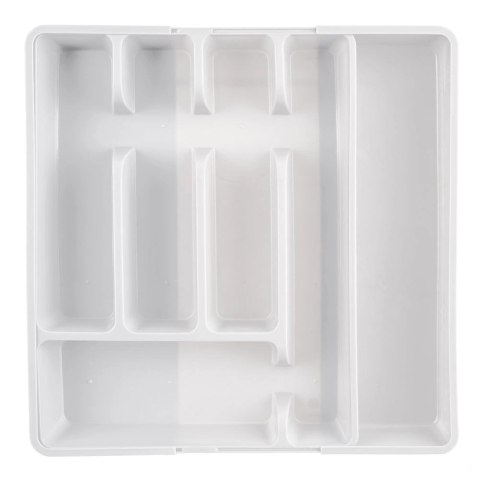 Wkład na sztućce do szuflady rozsuwany biały 36,5x27,5 cm Wkład na sztućce do szuflady rozsuwany biały 36,5x27,5 cm