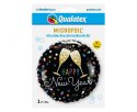 Balon Foliowy Okrągły "Happy New Year", 46 cm Godan