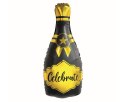 Balon Foliowy Szampan "Celebrate" - 35x76 cm, czarno-złoty Godan