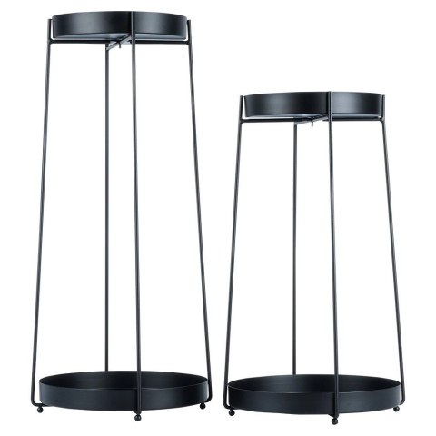 Kwietnik metalowy czarny 2-poziomowy 46 / 58 cm 2 szt. Kwietnik metalowy czarny 2-poziomowy 46 / 58 cm 2 szt.