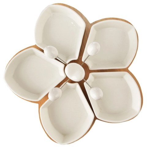Miseczki na przekąski porcelanowe białe WHITELINE 28,5 cm 10 el. Miseczki na przekąski porcelanowe białe WHITELINE 28,5 cm 10 el.