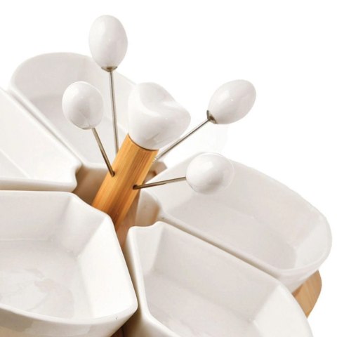 Miseczki na przekąski porcelanowe białe WHITELINE 28,5 cm 10 el. Miseczki na przekąski porcelanowe białe WHITELINE 28,5 cm 10 el.