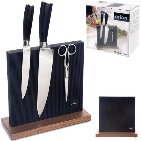Stojak na noże magnetyczny dwustronny BLACK 24x24 cm Stojak na noże magnetyczny dwustronny BLACK 24x24 cm