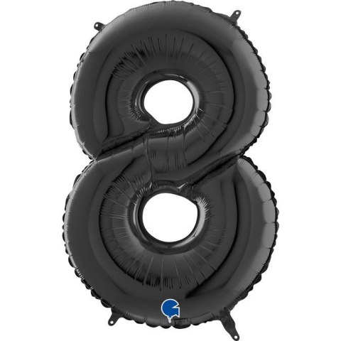 Balon Foliowy Cyfra 8 Czarny, 66 cm Grabo Grabo Balon Foliowy Cyfra 8 Czarny, 66 cm Grabo Grabo