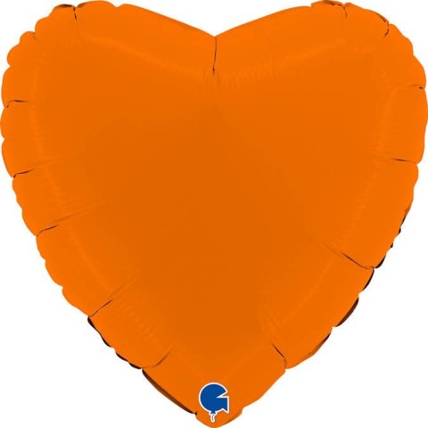 Balon Foliowy - Pomarańczowe Matowe Serce 46 cm, Grabo Grabo Balon Foliowy - Pomarańczowe Matowe Serce 46 cm, Grabo Grabo