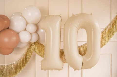 Balon foliowy Cyfra 1, 72cm, beżowa, kremowa Partydeco Balon foliowy Cyfra 1, 72cm, beżowa, kremowa Partydeco