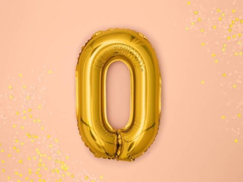 Balon foliowy Litera O 35cm, Złota Partydeco Balon foliowy Litera O 35cm, Złota Partydeco