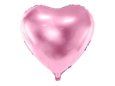 Balon foliowy Serce Jasny Róż, 45cm Partydeco Balon foliowy Serce Jasny Róż, 45cm Partydeco