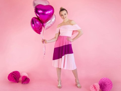 Balon foliowy Serce Jasny Róż, 45cm Partydeco Balon foliowy Serce Jasny Róż, 45cm Partydeco