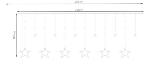 Kurtyna świetlna 138 LED - multicolor 31V | KŚ11316 Kurtyna świetlna 138 LED - multicolor 31V | KŚ11316
