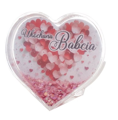 Ramka DLA BABCI serce z różowym brokatem. 10 x 4.5 x 9.5 cm Ramka DLA BABCI serce z różowym brokatem. 10 x 4.5 x 9.5 cm