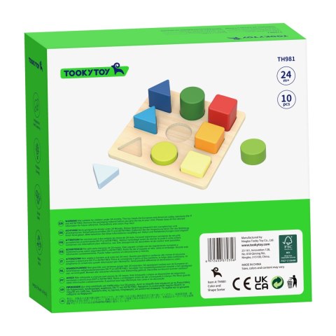TOOKY TOY Edukacyjna Układanka Figury Geometryczne TOOKY TOY Edukacyjna Układanka Figury Geometryczne