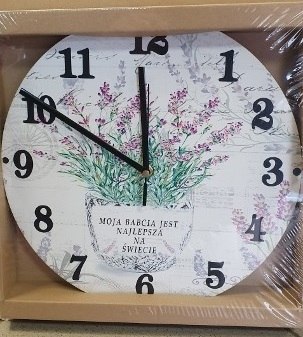 Zegar ścienny 30 cm Moja Babcia jest najlepsza .. Zegar ścienny 30 cm Moja Babcia jest najlepsza ..