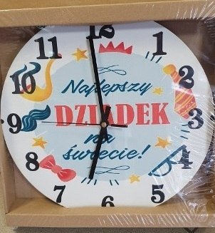 Zegar ścienny 30 cm Najlepszy Dziadek na Świecie Zegar ścienny 30 cm Najlepszy Dziadek na Świecie