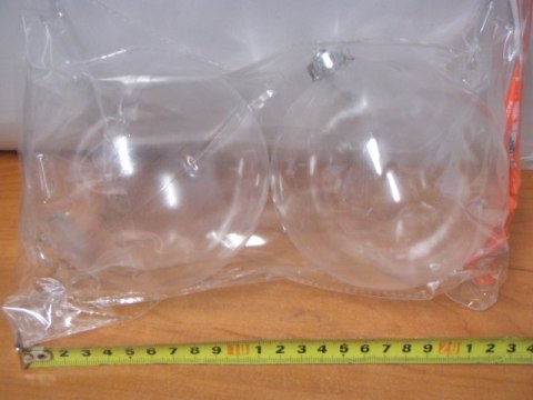 Bombka 2szt. przezroczysta 12cm do zdobienia | XMT-15055 Bombka 2szt. przezroczysta 12cm do zdobienia | XMT-15055