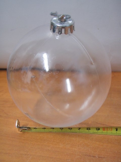 Bombka 2szt. przezroczysta 12cm do zdobienia | XMT-15055 Bombka 2szt. przezroczysta 12cm do zdobienia | XMT-15055
