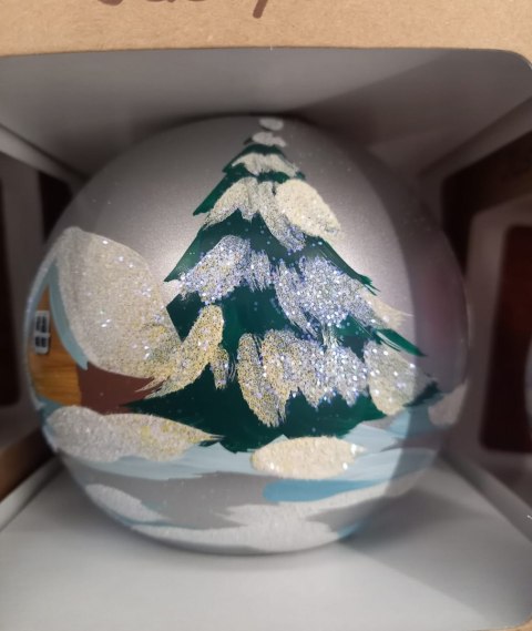 Bombka dekorowana 10cm ornament | D01100 Bombka dekorowana 10cm ornament | D01100