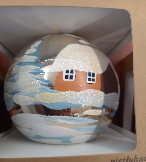 Bombka dekorowana 10cm ornament | D01100 Bombka dekorowana 10cm ornament | D01100