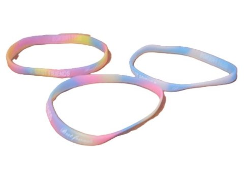 Bransoletka gumowa fluo 12szt BEST FRIENDS 1684 Bransoletka gumowa fluo 12szt BEST FRIENDS 1684