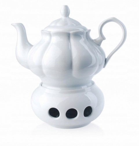 Dzbanek 900ml + podgrzewacz biała porcelana | YM0340 Dzbanek 900ml + podgrzewacz biała porcelana | YM0340