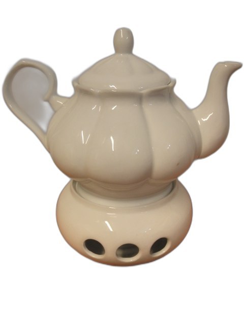 Dzbanek 900ml + podgrzewacz biała porcelana | YM0340 Dzbanek 900ml + podgrzewacz biała porcelana | YM0340
