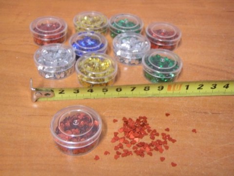 Konfetti/brokat 10pudełek SERCA | KN-0248 Konfetti/brokat 10pudełek SERCA | KN-0248