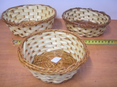 Koszyk 3 szt bambusowy okrągły KOSZB-1403 Koszyk 3 szt bambusowy okrągły KOSZB-1403