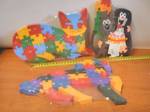 Puzzle drewniane alfabet/cyfry 8579 Puzzle drewniane alfabet/cyfry 8579