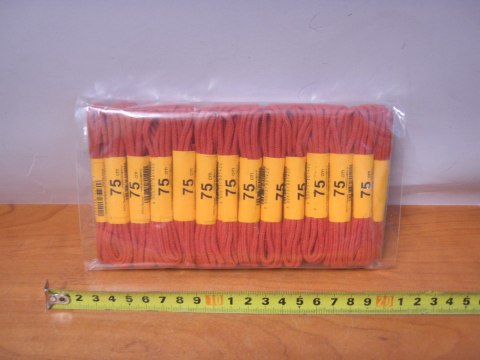 Sznurowadła 25szt 75cm CZERWONE 9685 Sznurowadła 25szt 75cm CZERWONE 9685