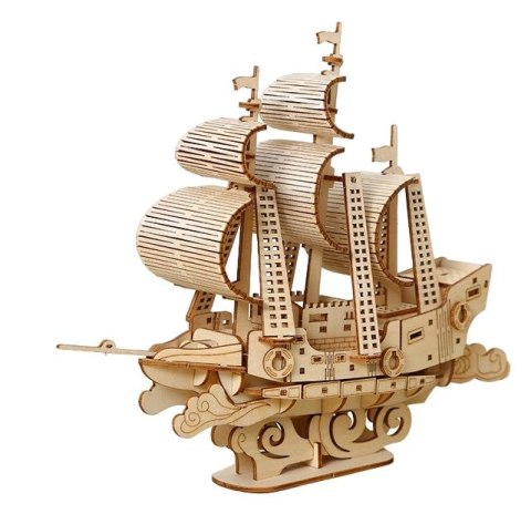 DREWNIANE PUZZLE MODEL 3D - STATEK DIY 7+ DREWNIANE PUZZLE MODEL 3D - STATEK DIY 7+