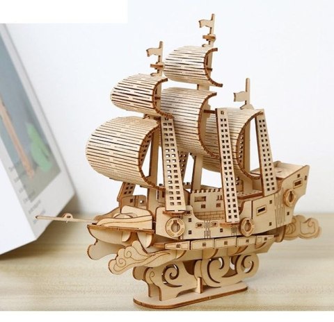 DREWNIANE PUZZLE MODEL 3D - STATEK DIY 7+ DREWNIANE PUZZLE MODEL 3D - STATEK DIY 7+