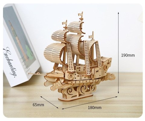DREWNIANE PUZZLE MODEL 3D - STATEK DIY 7+ DREWNIANE PUZZLE MODEL 3D - STATEK DIY 7+