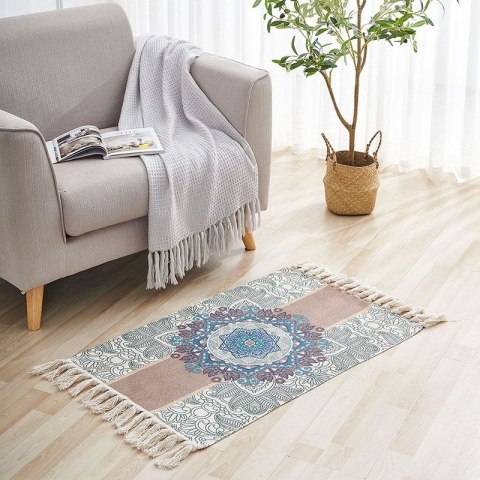 DYWANIK MATA PODŁOGOWA 60x90 +20cm frędzle NORDIC DYWANIK MATA PODŁOGOWA 60x90 +20cm frędzle NORDIC
