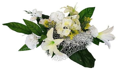 STROIK NA CMENTARZ XL KWIATY NA GRÓB Z OBCIĄŻENIEM +/- 45 cm x 37 cm STROIK NA CMENTARZ XL KWIATY NA GRÓB Z OBCIĄŻENIEM +/- 45 cm x 37 cm