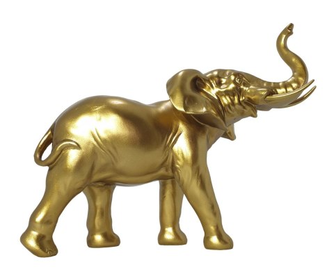 ZŁOTA FIGURKA SŁOŃ Z TRĄBĄ STATUETKA NA SZCZĘŚCIE ZŁOTA FIGURKA SŁOŃ Z TRĄBĄ STATUETKA NA SZCZĘŚCIE