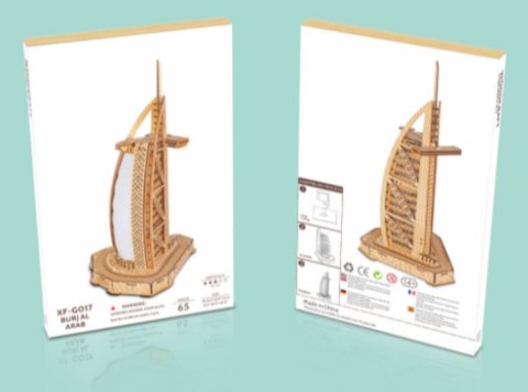 DREWNIANE PUZZLE 3D BURJ AL ARAB 42cm BURDŻ AL ARAB DIY 8+ DREWNIANE PUZZLE 3D BURJ AL ARAB 42cm BURDŻ AL ARAB DIY 8+