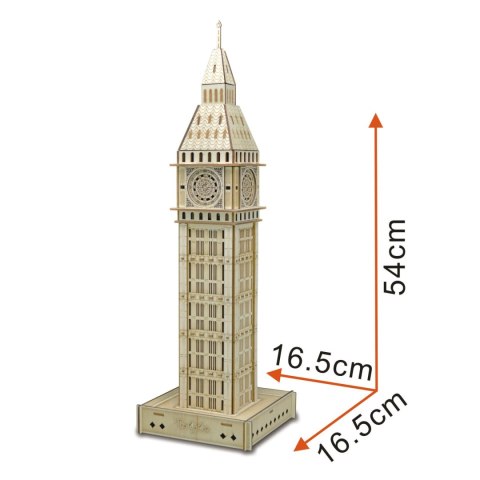 DREWNIANE PUZZLE 3D PRZESTRZENNE BIG BEN DIY 8+ DREWNIANE PUZZLE 3D PRZESTRZENNE BIG BEN DIY 8+