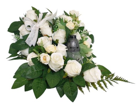 PRZEPIĘKNY STROIK SERCE Z BIAŁYCH RÓŻ NA GRÓB ZE ZNICZEM +/- 28cm PRZEPIĘKNY STROIK SERCE Z BIAŁYCH RÓŻ NA GRÓB ZE ZNICZEM +/- 28cm