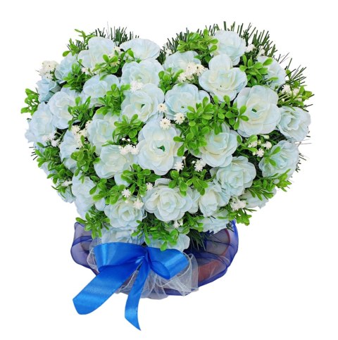 STROIK SERCE 33cm x 27cm NA MAŁY GRÓB KOMPOZYCJA RÓŻ SERDUSZKO NA CMENTARZ STROIK SERCE 33cm x 27cm NA MAŁY GRÓB KOMPOZYCJA RÓŻ SERDUSZKO NA CMENTARZ
