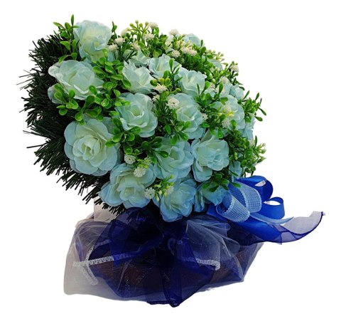 STROIK SERCE 33cm x 27cm NA MAŁY GRÓB KOMPOZYCJA RÓŻ SERDUSZKO NA CMENTARZ STROIK SERCE 33cm x 27cm NA MAŁY GRÓB KOMPOZYCJA RÓŻ SERDUSZKO NA CMENTARZ