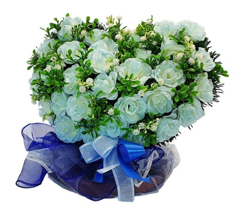 STROIK SERCE 33cm x 27cm NA MAŁY GRÓB KOMPOZYCJA RÓŻ SERDUSZKO NA CMENTARZ STROIK SERCE 33cm x 27cm NA MAŁY GRÓB KOMPOZYCJA RÓŻ SERDUSZKO NA CMENTARZ