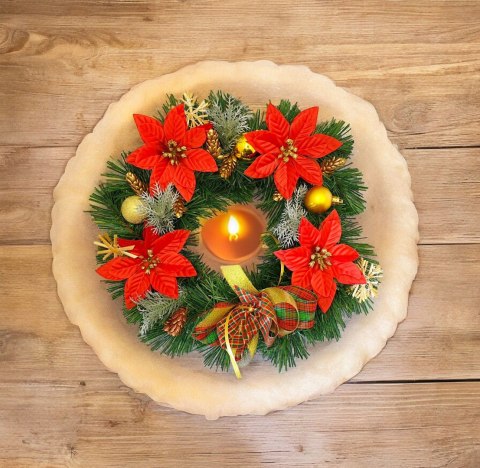 STROIK ŚWIĄTECZNY DEKORACJA WIANEK NA ŚCIANĘ STÓŁ DRZWI 40cm STROIK ŚWIĄTECZNY DEKORACJA WIANEK NA ŚCIANĘ STÓŁ DRZWI 40cm