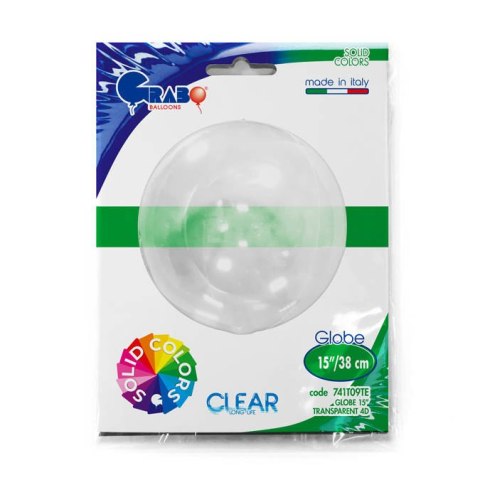 Balon Transparentny 15' Globe Transparent z zaworem 4D Grabo Balon Transparentny 15' Globe Transparent z zaworem 4D Grabo