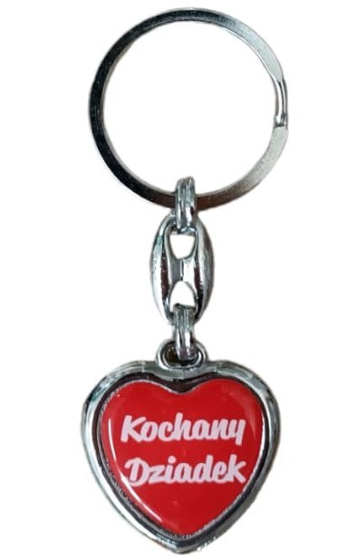 Brelok metalowy dwustronny 10szt. DZIADEK serce Brelok metalowy dwustronny 10szt. DZIADEK serce