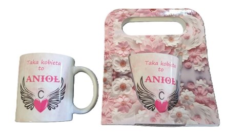 Kubek w kartoniku z nadrukiem dookoła Taka Kobieta to Anioł DK8 Kubek w kartoniku z nadrukiem dookoła Taka Kobieta to Anioł DK8